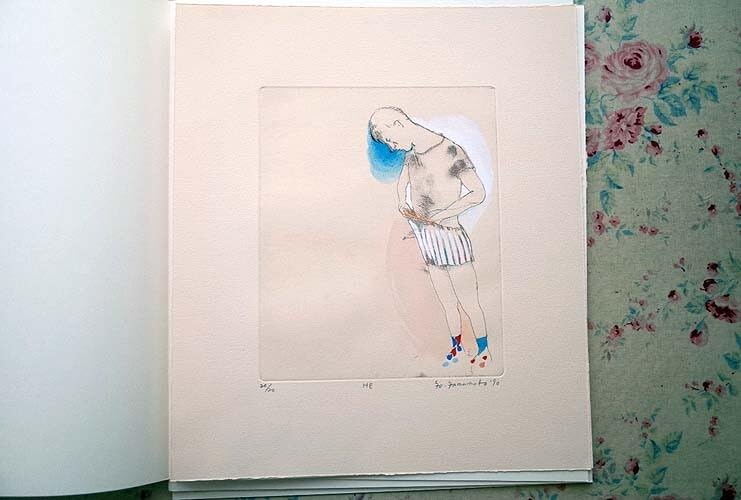 山本容子　版画　エッチング　手彩 山本容子版画エッチング手彩